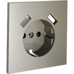 Накладка для розетки с заземлением и защитными шторками, с USB A+A, S70 (шелк)