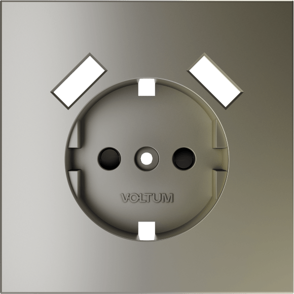 Накладка для розетки с заземлением и защитными шторками, с USB A+A, S70 (шелк)