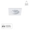 Точечный встраиваемый светильник ARTE LAMP TARF A2178PL-1WH