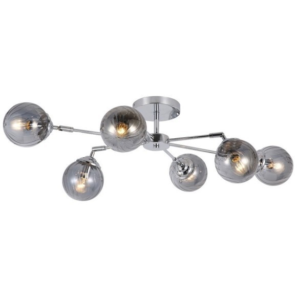 SLE102202-06 Светильник потолочный Хром/Дымчатый E14 6*40W FASIA