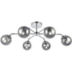 SLE102202-06 Светильник потолочный Хром/Дымчатый E14 6*40W FASIA SLE102202-06 Светильник потолочный Хром/Дымчатый E14 6*40W FASIA
