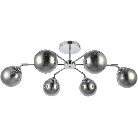 SLE102202-06 Светильник потолочный Хром/Дымчатый E14 6*40W FASIA