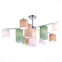 SLE300602-11 Светильник потолочный Хром/Белый, Бежевый, Зеленый E14 11*40W ESSENZA SLE300602-11 Светильник потолочный Хром/Белый, Бежевый, Зеленый E14 11*40W ESSENZA