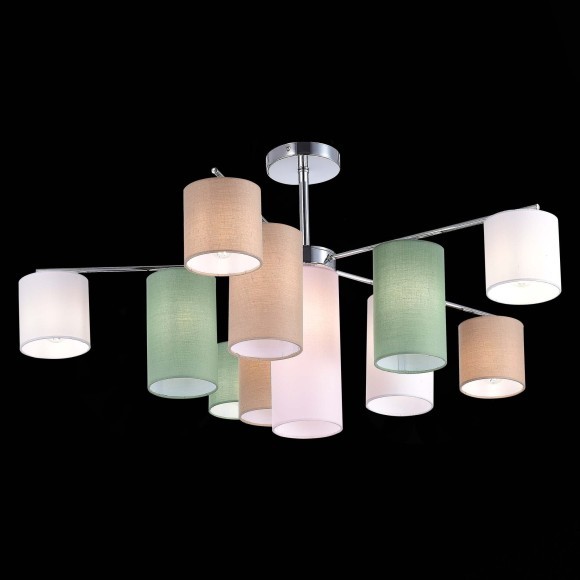 SLE300602-11 Светильник потолочный Хром/Белый, Бежевый, Зеленый E14 11*40W ESSENZA SLE300602-11 Светильник потолочный Хром/Белый, Бежевый, Зеленый E14 11*40W ESSENZA