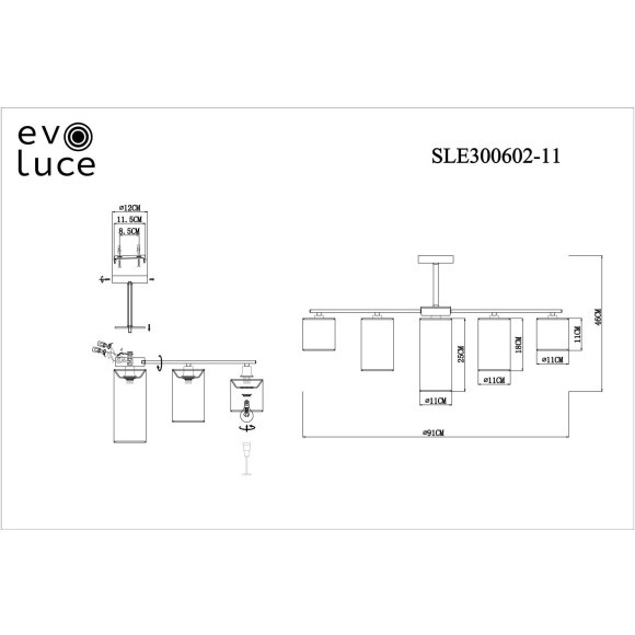 SLE300602-11 Светильник потолочный Хром/Белый, Бежевый, Зеленый E14 11*40W ESSENZA SLE300602-11 Светильник потолочный Хром/Белый, Бежевый, Зеленый E14 11*40W ESSENZA