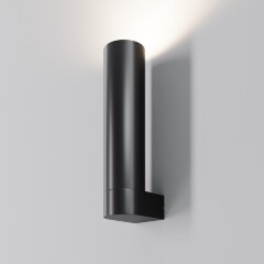 Maytoni Tube O508WL-L5B3K Черный уличный настенный светильник цилиндр, свет в одну сторону, металл, стекло, бра фасадное, LED 5Вт 3000K 600лм CRI80 34° IP65 220V -40...+50°C Maytoni Tube O508WL-L5B3K Черный уличный настенный светильник цилиндр, свет в одну сторону, металл, стекло, бра фасадное, LED 5Вт 3000K 600лм CRI80 34° IP65 220V -40...+50°C