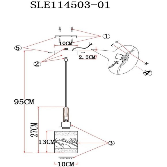 SLE114503-01 Подвес Белый, Светлое дерево/Белый, Прозрачный E27 1*60W ABIRITTO SLE114503-01 Подвес Белый, Светлое дерево/Белый, Прозрачный E27 1*60W ABIRITTO