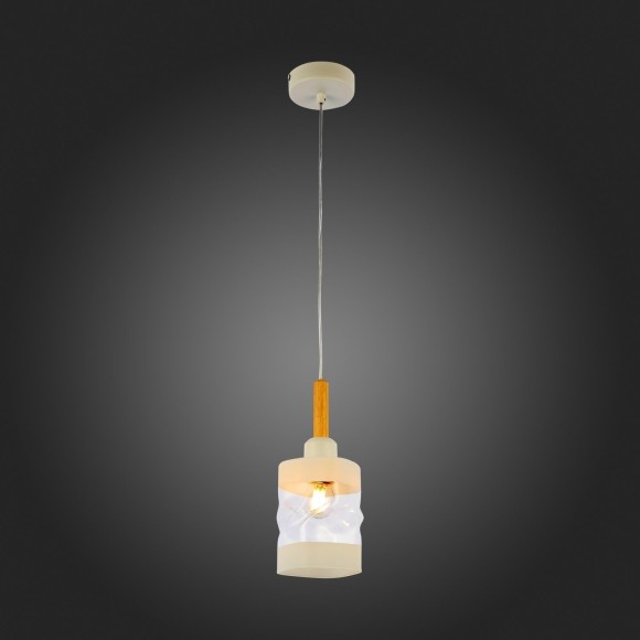 SLE114503-01 Подвес Белый, Светлое дерево/Белый, Прозрачный E27 1*60W ABIRITTO SLE114503-01 Подвес Белый, Светлое дерево/Белый, Прозрачный E27 1*60W ABIRITTO