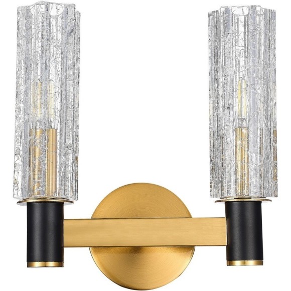 SL1238.301.02 Бра ST-Luce Латунь/Кракелированное стекло E14 2*40W CASALI