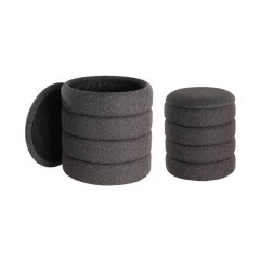 424124 AMPAHAKA Пуф комплект из 2 шт, полиэстер, пластиковая арматура, серый, H445, Ø400 424124 AMPAHAKA Пуф комплект из 2 шт, полиэстер, пластиковая арматура, серый, H445, Ø400