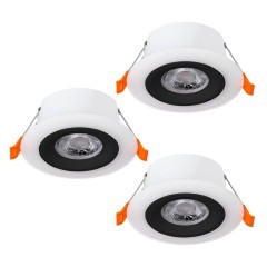 900915 Комплект встраиваемых светильников CALONGE, 3X4,8W (LED), 3000K, 1860lm, ?100, пластик, черный, белый 900915 Комплект встраиваемых светильников CALONGE, 3X4,8W (LED), 3000K, 1860lm, ?100, пластик, черный, белый
