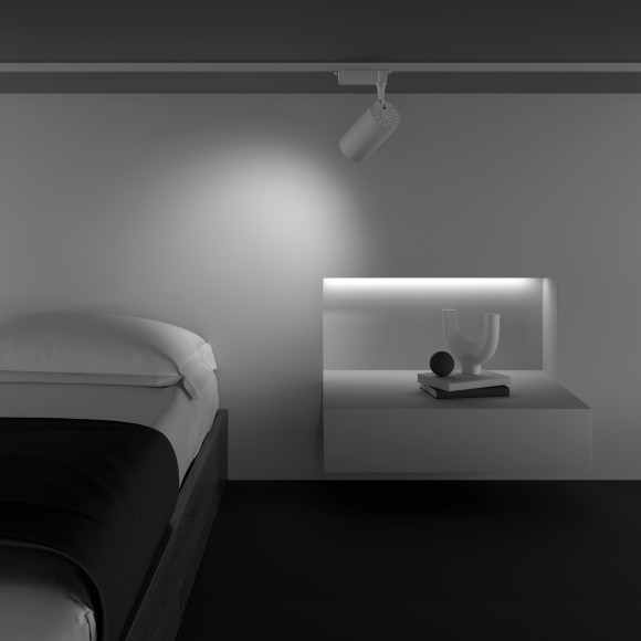 Однофазный двужильный светодиодный трековый светильник Maytoni Unity TR003-1-36W3K-W-W Vuoro 3000К 3450Лм CRI90+ 60° 36Вт