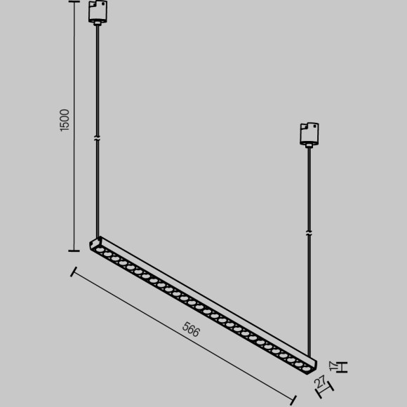 TR169-1-26W3K-M-B Светодиодный светильник на резиновый шинопровод Maytoni Elasity CRI90+ 3000К 940Лм 36° 26Вт