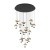 390341 DRACERA Светодиодная диммируемая люстра, 39.1Вт, 4760Лм, 3000К, черный/золотой, металл
