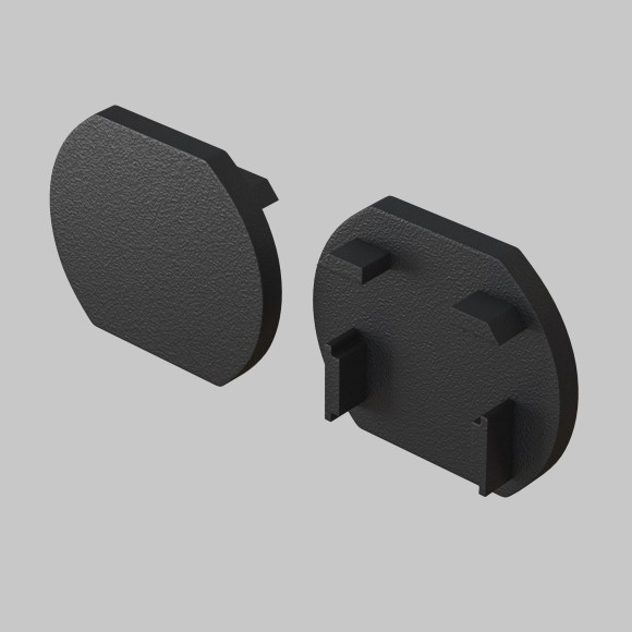 Комплект из 2 боковых заглушек для подвесного шинопровода Maytoni Basity TRA172EC-R-11B Комплект из 2 боковых заглушек для подвесного шинопровода Maytoni Basity TRA172EC-R-11B