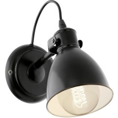 49468 Бра PRIDDY, 1х40W (E27), L130, H215, сталь, черный 49468 Бра PRIDDY, 1х40W (E27), L130, H215, сталь, черный