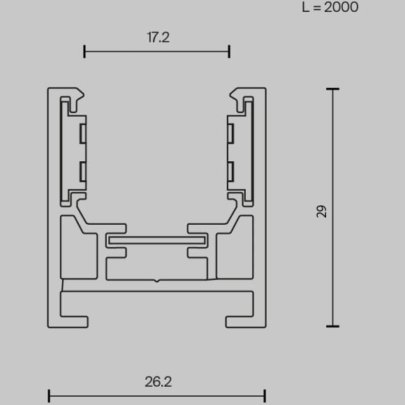 Шинопровод накладной Technical TRXM034-412B