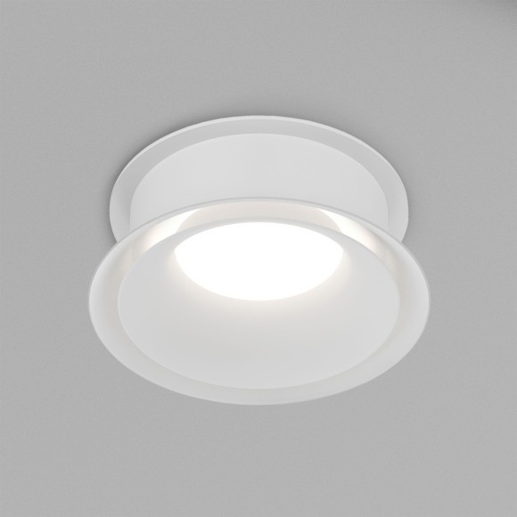 DK2403-WH Встраиваемый светильник влагозащ., IP 44, 15 Вт, GU10, белый, алюминий