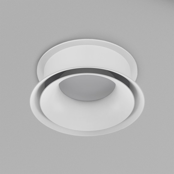 DK2403-WH Встраиваемый светильник влагозащ., IP 44, 15 Вт, GU10, белый, алюминий