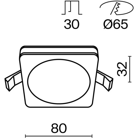 Встраиваемый светильник Maytoni DL303-L7W Phanton светодиодный LED 7W