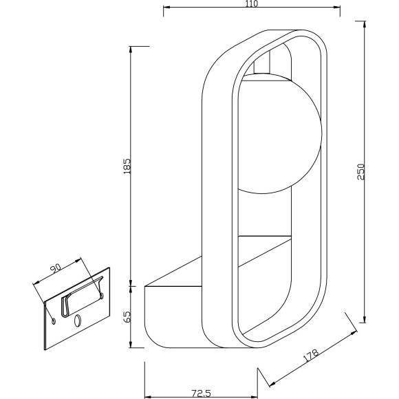 Бра Maytoni MOD431-WL-01-WS Avola под лампу 1xG9 40W Бра Maytoni MOD431-WL-01-WS Avola под лампу 1xG9 40W