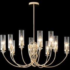 Люстра Crystal Lux SECRET SP10 GOLD, комплектный центральный шток 150+300+450 мм