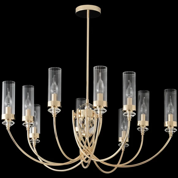 Люстра Crystal Lux SECRET SP10 GOLD, комплектный центральный шток 150+300+450 мм