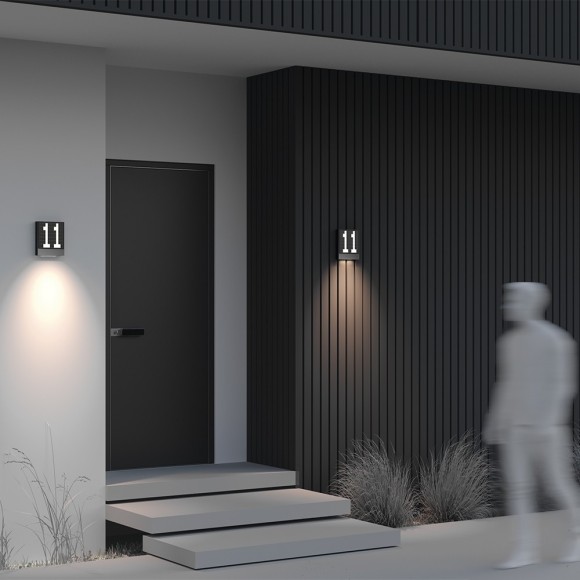 Уличный настенный светильник с номером дома Maytoni Anri IP54 LED Ra80 350Lm 10W 220V O475WL-L10GF3K Уличный настенный светильник с номером дома Maytoni Anri IP54 LED Ra80 350Lm 10W 220V O475WL-L10GF3K