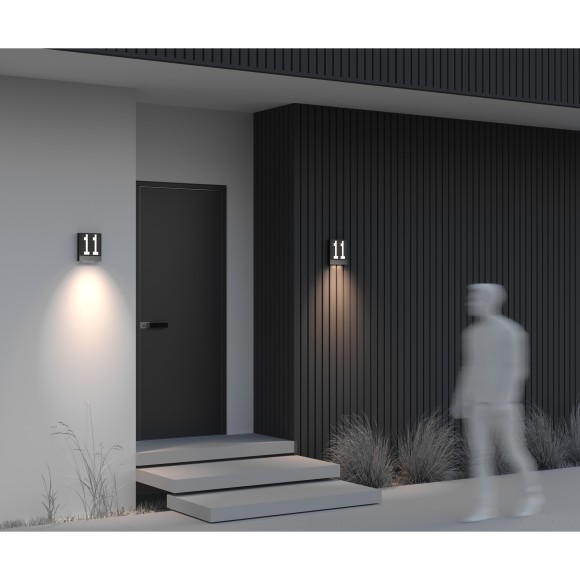 Уличный настенный светильник с номером дома Maytoni Anri IP54 LED Ra80 350Lm 10W 220V O475WL-L10GF3K Уличный настенный светильник с номером дома Maytoni Anri IP54 LED Ra80 350Lm 10W 220V O475WL-L10GF3K