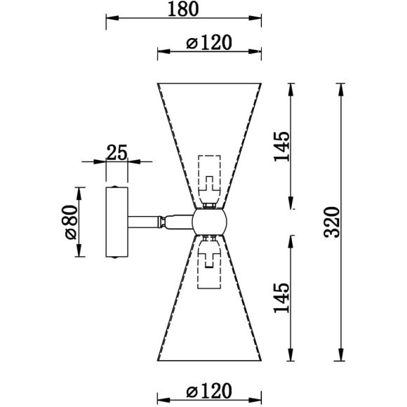 Настенный светильник (бра) Maytoni MOD108WL-02WG