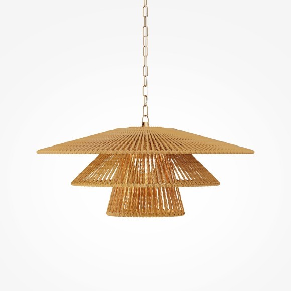 Коричневый подвесной светильник или каната (ротанг) с лампой Е27 Maytoni Costa MOD394PL-01BS1