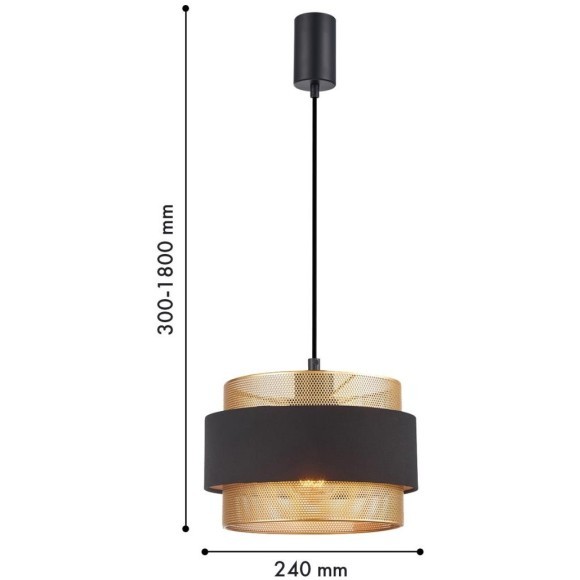 4778-1P, подвес, D240xH300/1800, 1xE27x40W, excluded