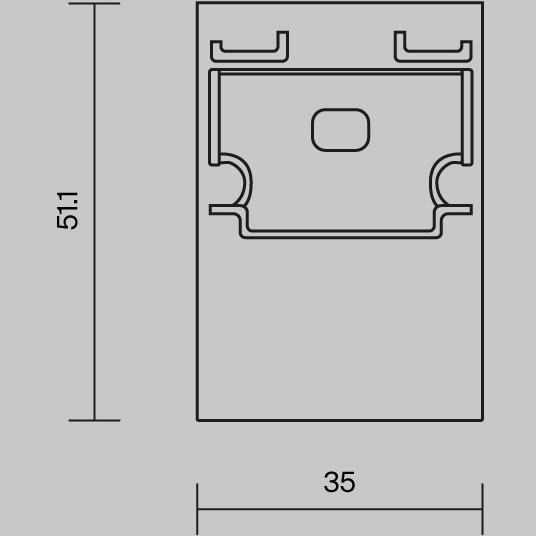 Комплект заглушек (для профиля 35×51) 2 шт., 642063 Комплект заглушек (для профиля 35×51) 2 шт., 642063