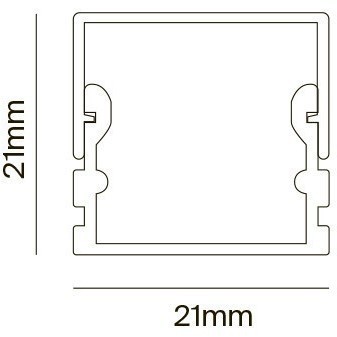 Алюминиевый профиль накладной 21x21 ALM007S-2M