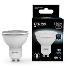 Лампа Gauss Black 7Вт 630Лм 4000К GU10 101506207