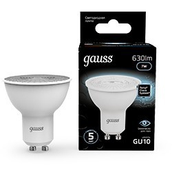 Лампа Gauss Black 7Вт 630Лм 4000К GU10 101506207