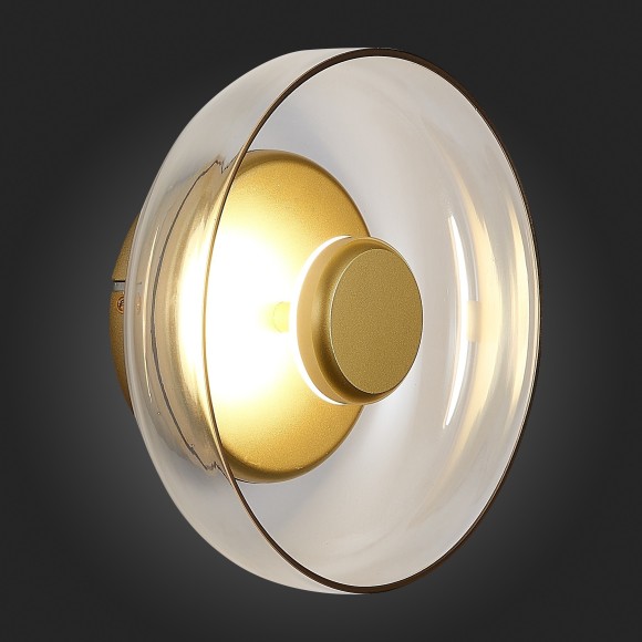 SL6002.201.01 Светильник настенный ST-Luce Золотистый/Янтарный LED 1*7W 4000K LAZIO