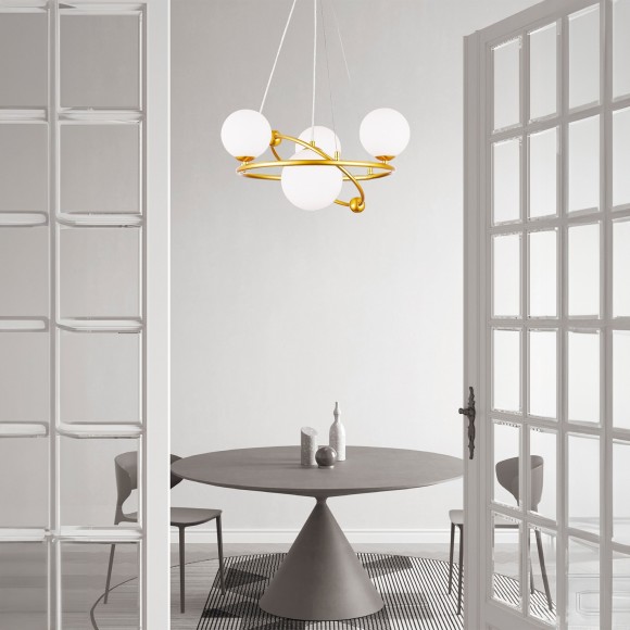 SLE2210-203-04 Светильник подвесной Золотой/Белый G9 4*5W ARTU