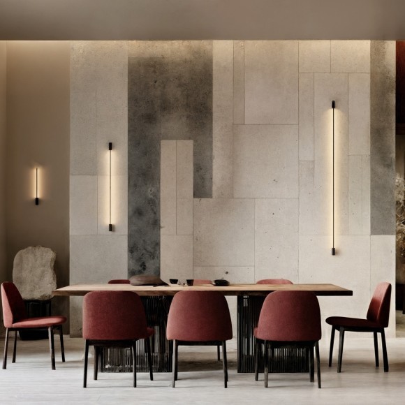 Светильник настенный в виде вытянутой палки светящий на стену Denkirs TRIXRAY 9Вт 3000К DK5084-BK