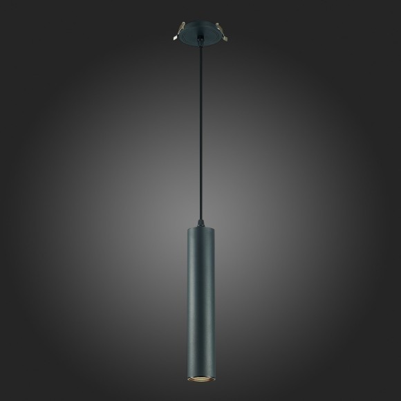 ST151.408.01 Встраиваемый подвесной светильник Черный GU10 1*50W  IP20 D54xH290 220V Без ламп Подвесные светильники