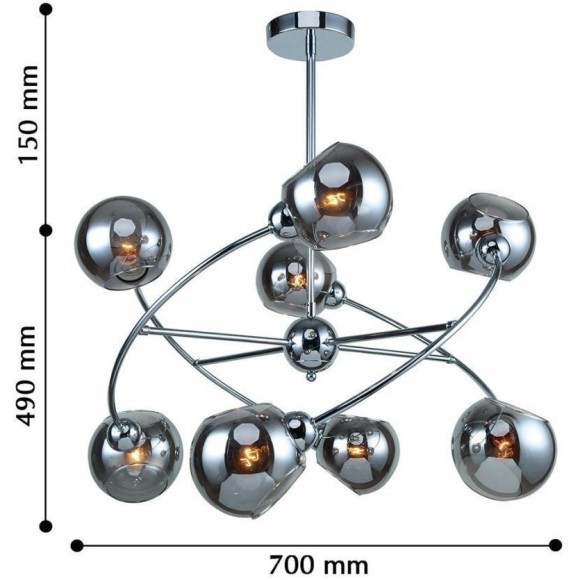 Потолочная люстра Rimula 2342-8P Потолочная люстра Rimula 2342-8P
