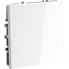 Проходной переключатель встраиваемый VOLTUM S70 одноклавишный 10А, (белый глянцевый)