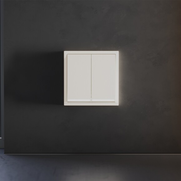 Клавиши для выключателя/переключателя двухклавишного с подсветкой, S70 (хлопок)