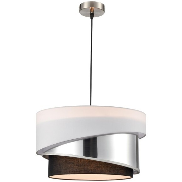 8040/3 MODERNI LN24 никель/белый/серебро/черный, металл/текстиль Подвесной светильник Е27 3*60W 220V INDIRA 8040/3 MODERNI LN24 никель/белый/серебро/черный, металл/текстиль Подвесной светильник Е27 3*60W 220V INDIRA