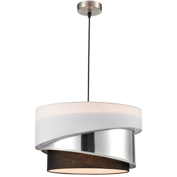 8040/3 MODERNI LN24 никель/белый/серебро/черный, металл/текстиль Подвесной светильник Е27 3*60W 220V INDIRA 8040/3 MODERNI LN24 никель/белый/серебро/черный, металл/текстиль Подвесной светильник Е27 3*60W 220V INDIRA