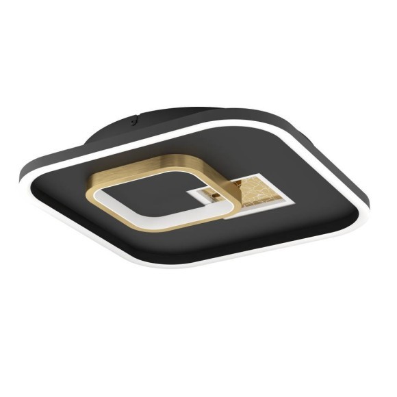 901245 TIRIOLO Светодиодный потолочный светильник 21.3Вт, 2100Лм, 4000К, L380, W380, сталь, пластик, черный, золотой 901245 TIRIOLO Светодиодный потолочный светильник 21.3Вт, 2100Лм, 4000К, L380, W380, сталь, пластик, черный, золотой