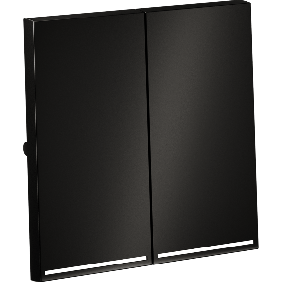 Клавиши для выключателя/переключателя двухклавишного с подсветкой, S70 Metal (антрацит)