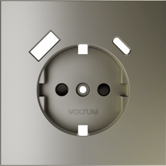 Накладка для розетки с заземлением и защитными шторками, с USB A+C, S70 (шелк)