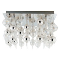 89159 EGLO MORFEO Настенно-потолочный светильник с 9 лампами G9, 360Вт, хромированный, стекло