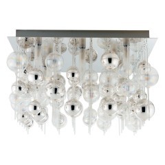 89159 EGLO MORFEO Настенно-потолочный светильник с 9 лампами G9, 360Вт, хромированный, стекло 89159 EGLO MORFEO Настенно-потолочный светильник с 9 лампами G9, 360Вт, хромированный, стекло